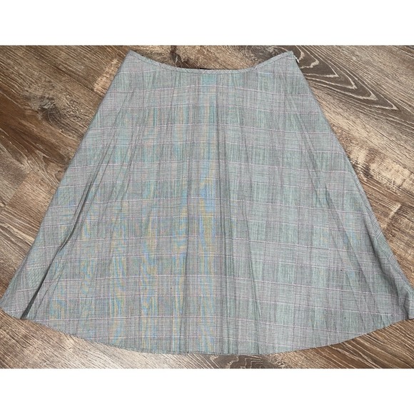 The Unbranded Brand Dresses & Skirts - Plaid Pleated Plaid‎ Midi Skirt Size 10 Light Brown Pink A Line Wool Blend